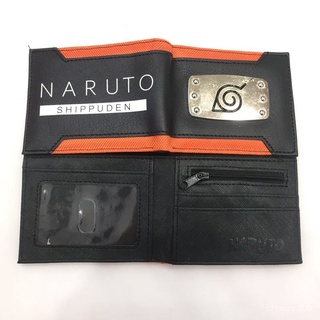 Anime Wallet Naruto Anime Metal Labeling Wallet Naruto Sasuke Fire Shadow Red Cloud Short Silicone Coin Purse Wallet (8)