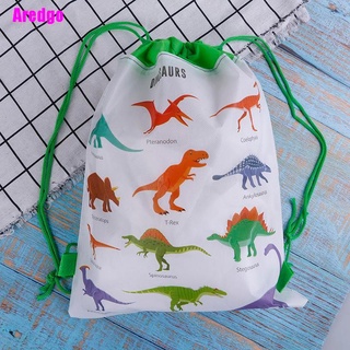 [Aredgo] Bolsa de dinosaurio no tejida bolsa mochila niños viaje escuela bolsas con cordón