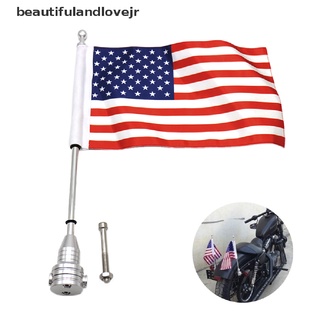 [beautifulandlovejr] universal bicicleta motocicleta americana bandera asta de equipaje soporte decorativo