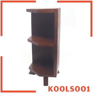 [kengana1] Estante Miniatura con Escala 1: 12 con 2 capas Estante De muebles De esquina