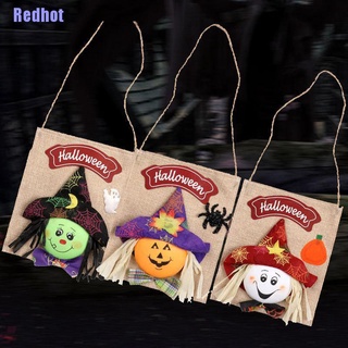 (Redhot) Bolsas de Halloween, bolsas de caramelo de calabaza de fiesta con asas Eco reutilizables