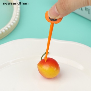 [J] 6 pzs Mini tenedor de frutas de Halloween para niños de dibujos animados/pastel/pastel/postre/comida/pick bueno (5)