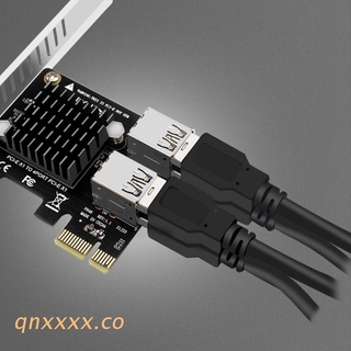 qnxxxx Add On Card PCI-E 1X to 4 x 1X Riser Card PCI Express Adapter for Graphics Card