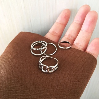 5 unids/set Retro Simple Joint anillo de moda creativa personalidad Metal anillo de dedo mujeres accesorios de joyería (6)