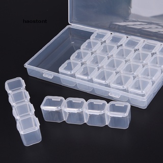 [haostont] Caja organizadora de plástico transparente de 28 ranuras para joyas ajustables [haostont]