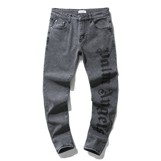 PALM ANGELS 20SS classic letters dark print jeans
