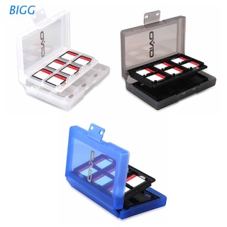 bigg - caja de almacenamiento para tarjetas de juego duro 24 en 1, compatible con ns game card organizer