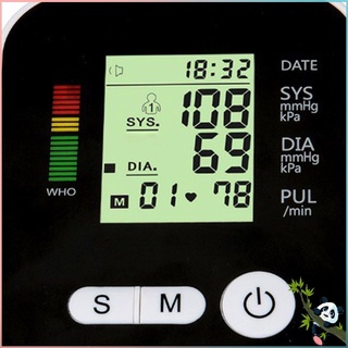 Brazo tipo hogar electrónico automático presión arterial instrumento de medición tipo de voz Digital LCD pantalla Monitor de hipertensión
