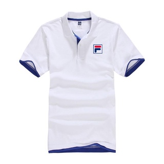 Fila camisa de Polo liso de manga corta camiseta de verano de moda solapa Polos de Golf camisa de tenis