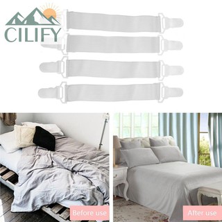 4 piezas de sábanas de cama hebilla de tela de mesa clip antideslizante cinturón fijo banda elástica