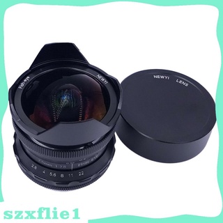 [venta Caliente] vidrio óptico 7.5 mm F2.8 II lente de ojo de pez gran angular lente de enfoque Manual