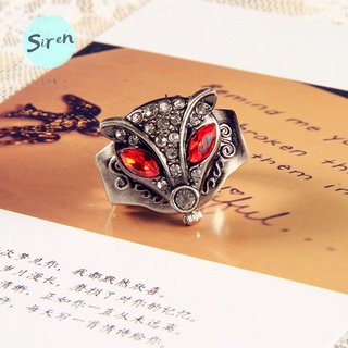 moda fox rhinestone anillo de dedo reloj mujeres cristal aleación caso reloj joyería regalos