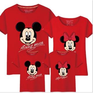 Mickey Minnie 2020 Mouse año nuevo año más el tamaño de la familia Tee de manga corta padre-hijo camiseta padre madre