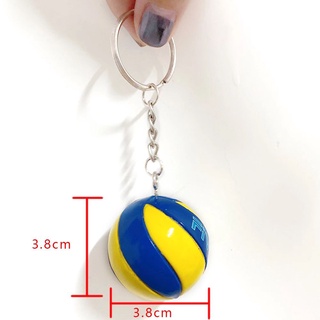 RANTANEN Cute Volleyball Keychain Sport Key Chain PVC Leather Volleyball Bag Pendant Mini Volleyball Car Keychain Volleyball Pendant Keychain Ball Toy For Men Women Ball Key Holder Ring (2)