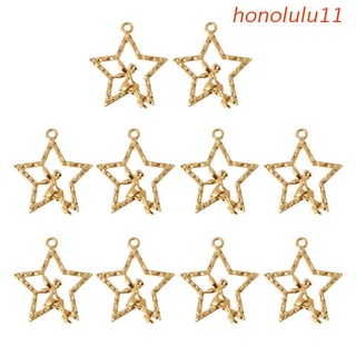 honolulu11 10 piezas lindo estrella de hadas resina marco colgante bisel abierto ajuste de resina joyería fabricación