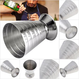 75ml metal medida taza bebida herramienta tiro onza jigger bar mezcla cóctel vaso