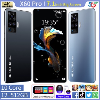 [0824] X60Pro 7.1 Inch Large Screen Smartphone 12G+512G Dual Sim Mobile Phone