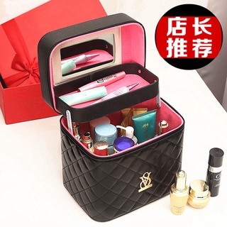 Bolsa de cosméticos estudiante de gran capacidad en línea rojo grande pequeño caso cosmético hogar cosméticos storag