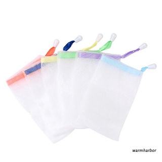 warmharbor Soap Bag 2 Pack Soap Saver Pouch Mesh Foaming Net Soap Bags with Drawstring