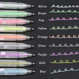 Juego de bolígrafos de Gel blanco de 9 colores, línea de 0,8 mm, pluma neutra de punta fina plumas de boceto para artistas, papeles negros, diseño de dibujo, ilustración, suministros de arte
