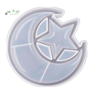 Molde de silicona de resina decorativa artesanía DIY estrella y luna caja de almacenamiento hecha a mano molde de resina epoxi moldes para joyería
