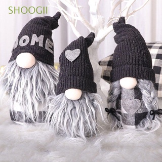 shoogii fiesta suministros de navidad decoración del hogar sin cara gnome rudolph muñeca nuevo santa regalos adornos estilo nórdico sombrero puntiagudo