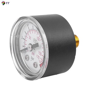 0-12bar 0-170psi 10 mm rosca de gas bomba de aire medidor de presión compresor manómetro