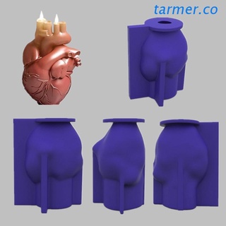 TAR1 Molde De Silicona De Corazón 3D Jabón De Vela Hecho A Mano De Resina De Arcilla Epoxi