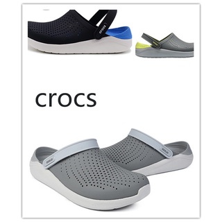 Crocs Hole zapatos de los hombres versión de verano de la tendencia de los zapatos de playa al aire libre sandalias de personalidad de la mitad-arranque de doble uso sandalias de moda de los hombres zapatillas