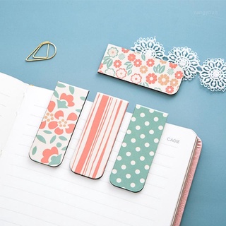 RA 4pcs Cute Bee Flower Magnetic Bookmarks Magnet Page Markers Page Clips Bookmark for Student Reading Office Stationery