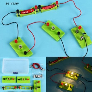 [seivany] kit de aprendizaje de electricidad de circuito básico para niños física juguetes educativos
