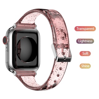 Correa de silicona para Apple watch band 44mm 40mm iWatch band 38mm 42mm Slim Glitter mujer pulsera Apple watch series 3 4 5 6 SE [SMOKOCC2] (5)