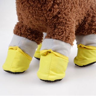 [buna1] 4 botas impermeables para perros antideslizantes, pequeñas y medianas, zapatos para perros (6)