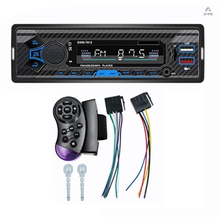 Radio de coche estéreo reproductor MP3 BT Audio y manos libres llamadas Radio FM soporte USB TF entrada Aux con mando a distancia inalámbrico