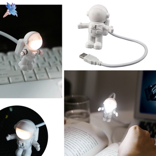 Única novela pulsador astronauta LED pequeña luz de noche creativa USB lámpara para lectura