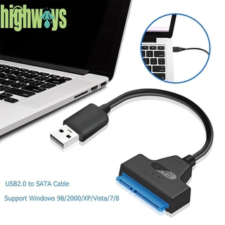 hig USB 2.0 a SATA 22Pin Cable adaptador de Cable convertidor de Cable para disco duro SATA Notebook (2)