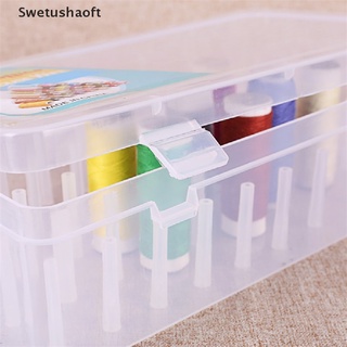 [SWE] Sewing Thread Storage Box 42 Pieces Spools Bobbin Carrying Case Holder Craft FTO