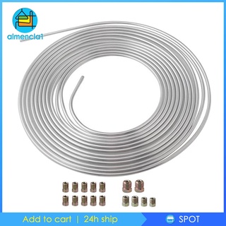 [alm1-9] Kit de tubería de línea de freno de 25 pies incluye 16 accesorios plata 02\" espesor de pared (9)