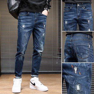 slim fit hombres moda jeans elástico denim fresco diseño de alta calidad