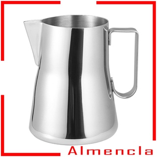[ALMENCLA] 1 pza jarra de leche espumante de acero inoxidable de café leche espuma jarra de leche espumador tazas Cappuccino Latte Art jarra herramienta de leche Espresso jarra de vapor