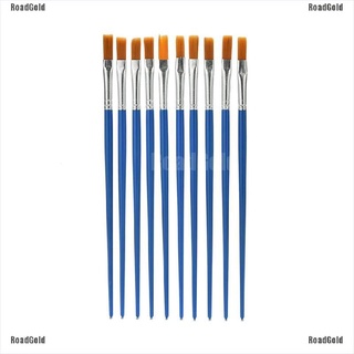 roadgold - juego de 10 pinceles de pintura (nailon, azul, acuarela, dibujo, pintura belle)