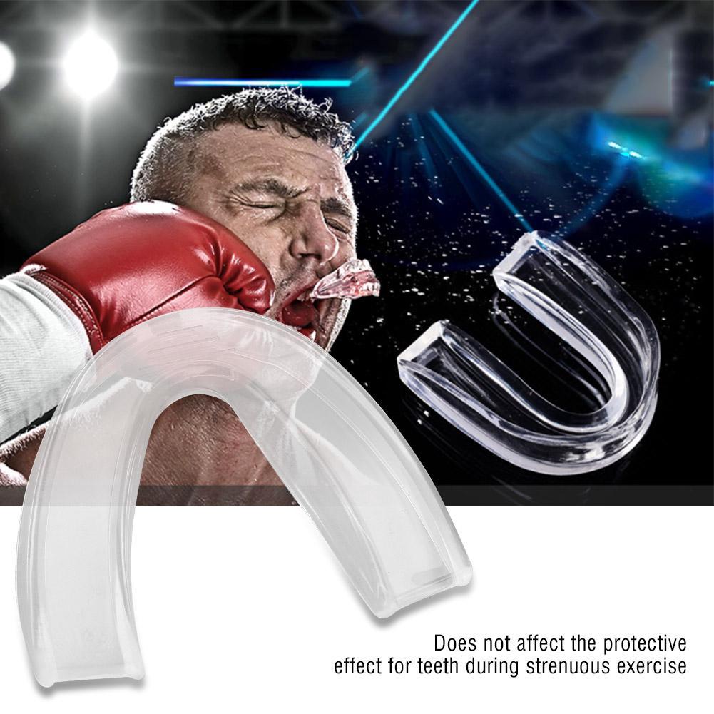 Rugby Protector de dientes Protector de dientes boxeo goma escudo y caso MMA Karate adulto niño