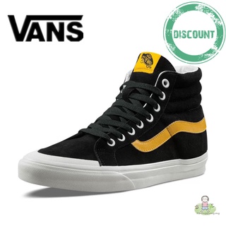 [!] Vans Sk8-Hi Classic High Cut Pareja Unisex Casual Zapatos De Lona Amarillo Negro 100 %