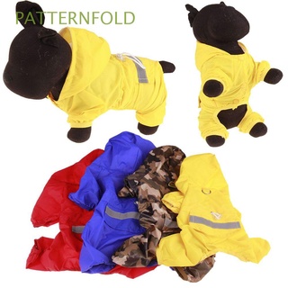 patternfold mascotas suministros mascota mono chaqueta protector solar con capucha perro impermeable ropa al aire libre impermeable reflectante transpirable pu/multicolor