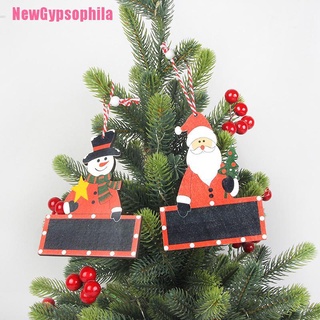 [NewGypsophila] Colgante de madera de Santa muñeco de nieve decoración de navidad árbol de navidad colgante