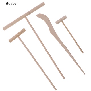 ifoyoy 4 piezas zen garden set herramientas de meditación decoración del hogar rastrillo de bambú accesorios co