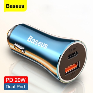 baseus 20w cargador de coche usb cargador rápido teléfono carga rápida tipo c pd cargador para iphone 12 max pro