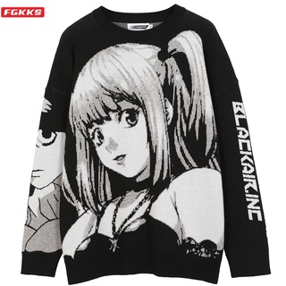 FGKKS-suéter de estilo Harajuku para hombre, ropa de calle de Hip Hop, estilo japonés Vintage, Jersey de punto para chica de Anime, 2021 algodón (1)
