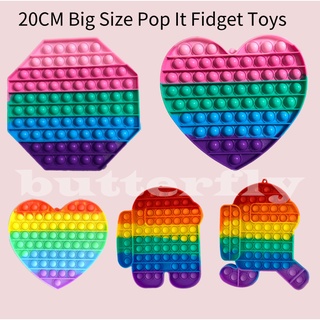 Juguete de juguete de 20cmtiktok Push Pop It Fidget juego de tallas grandes para niños