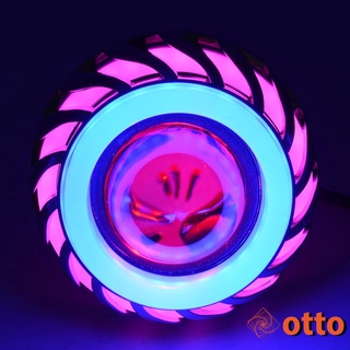 Otto - proyector de doble Halo para motocicleta (12V-85V, haz alto/bajo LED, ángel, diablo, cabeza)